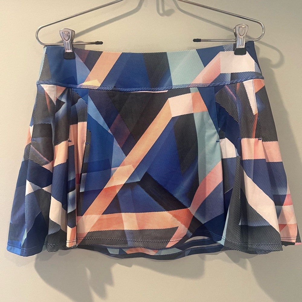 Athleta Electric Geo Sport Speed Skort Skirt Size M Women Pull On